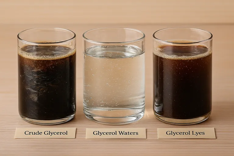 Glycerol, crude; glycerol waters and glycerol lyes